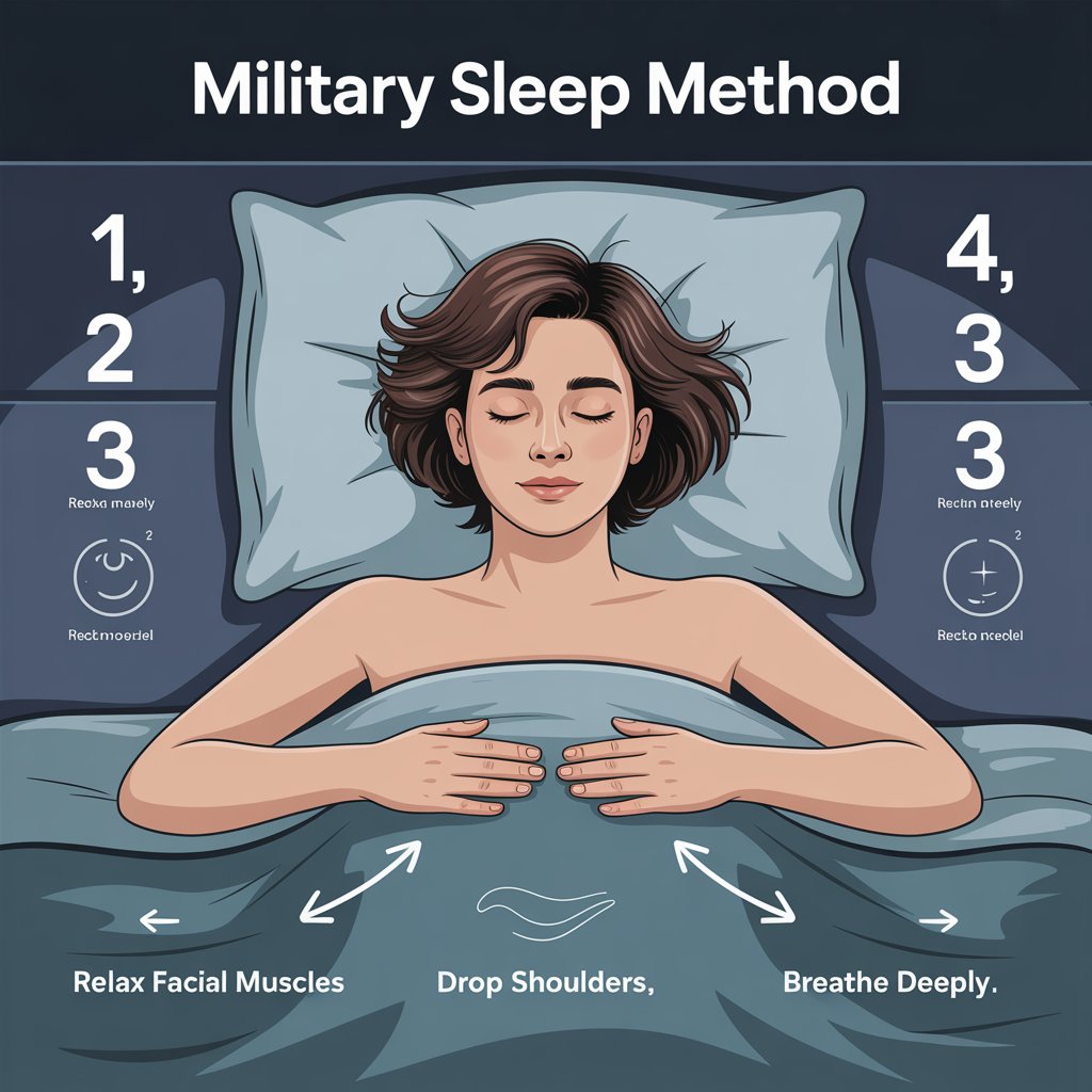 Military sleep method visualization guide